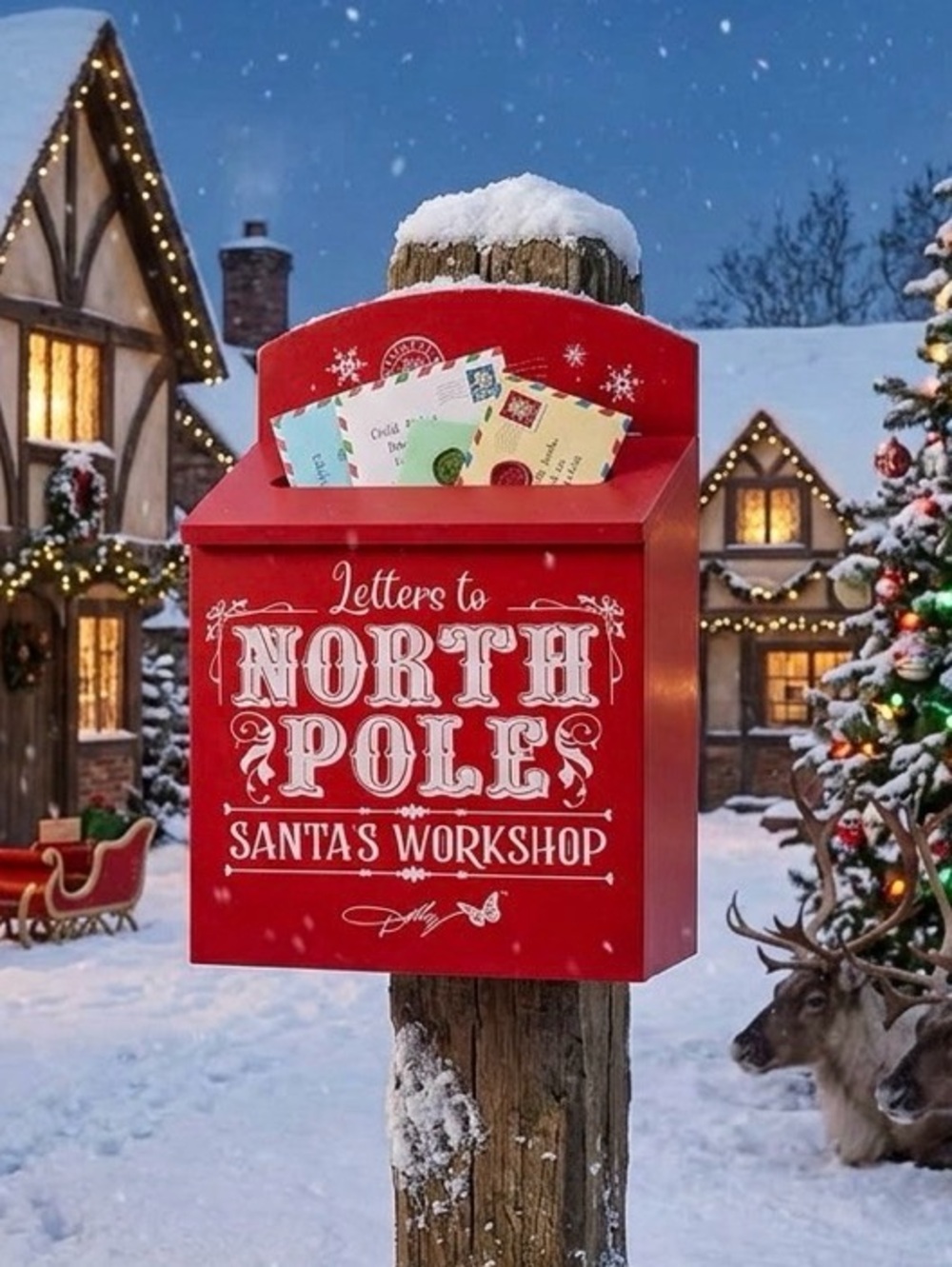 Last One! 🩷 New Dolly Parton 2025 Letters to North Pole Santa's Workshop Mailbox